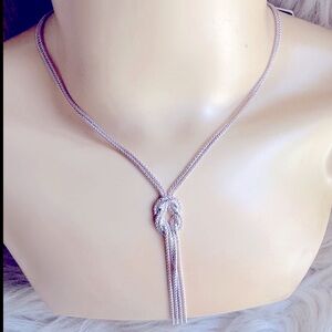 Elegant Sterling Silver 925 / ITALY Knot Pendant Necklace